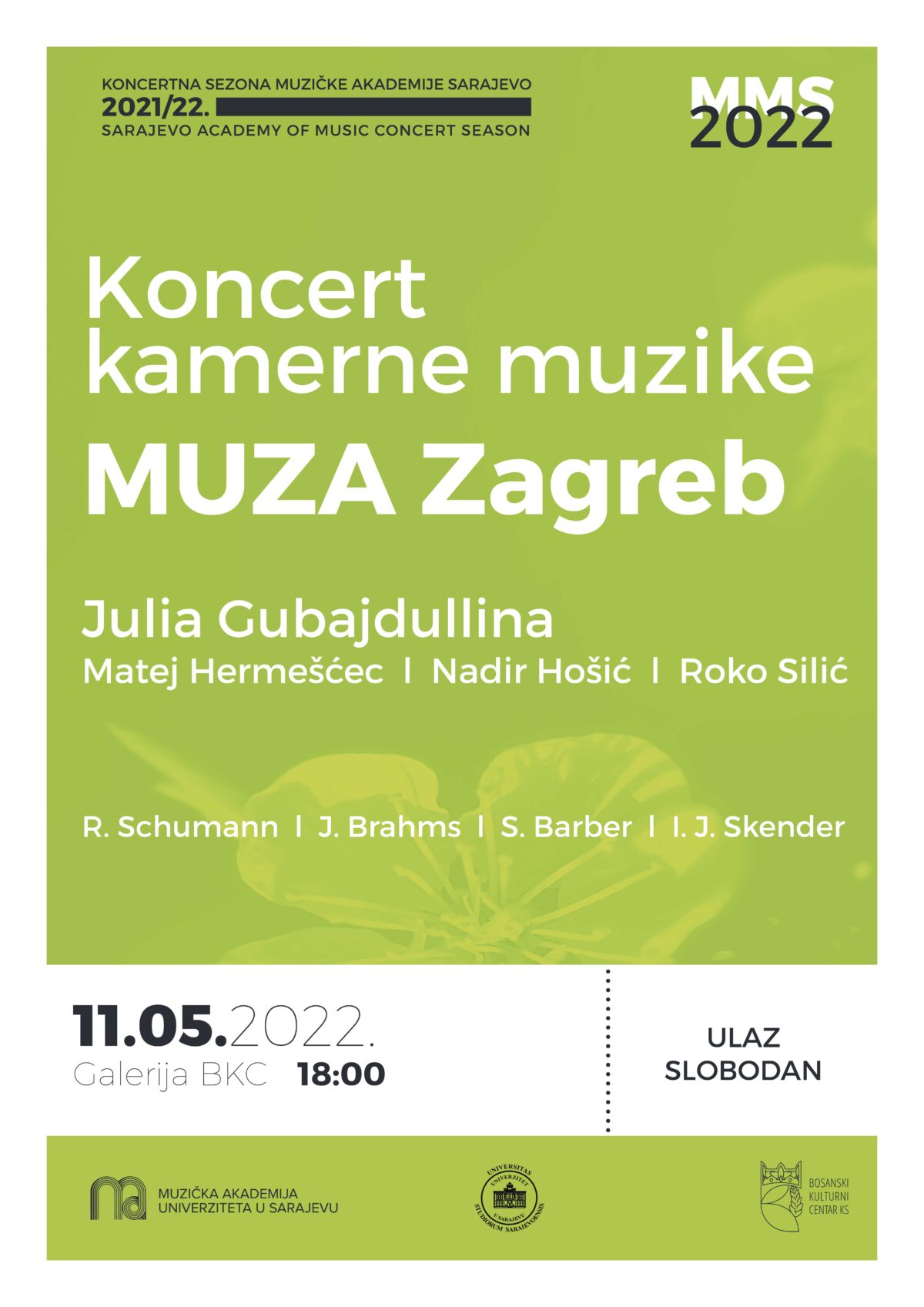 Koncert kamerne muzike studenata Muzičke akademije Sveučilišta u Zagrebu