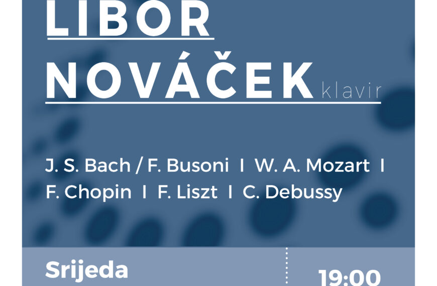 Recital pijaniste Libora Nováčeka pod okriljem Koncertne sezone MAS