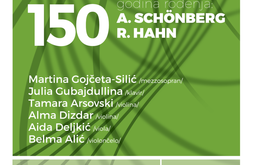 Koncert kamerne muzike: 150. godišnjica rođenja Schönberga i Hahna