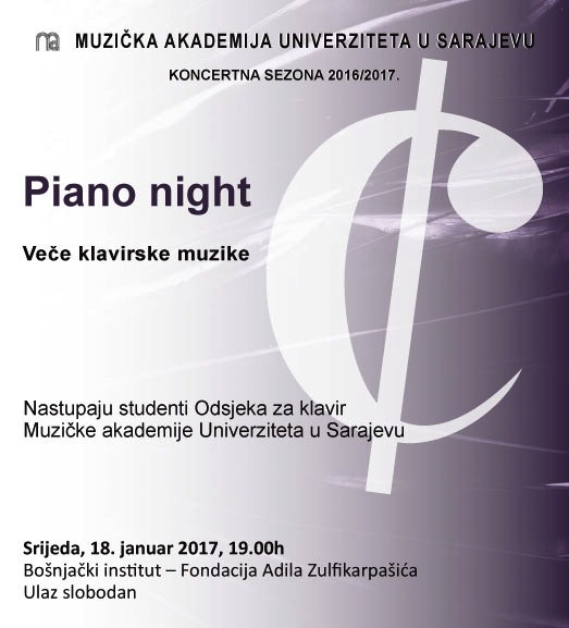 Veče klavirske muzike!