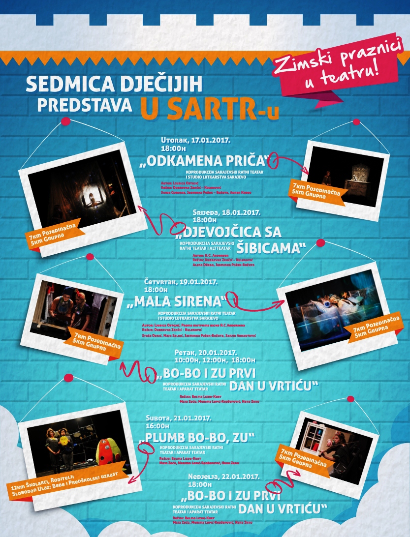 POČINJE SEDMICA DJEČIJIH PREDSTAVA U SARAJEVSKOM RATNOM TEATRU