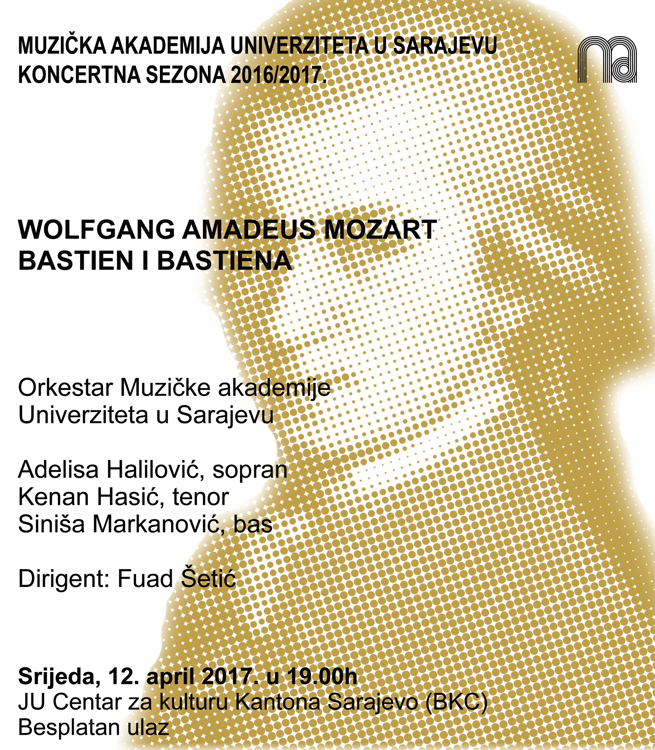 Bastien i Bastiena u izvedbi Orkestra i solista Muzičke akademije Univerziteta u Sarajevu!