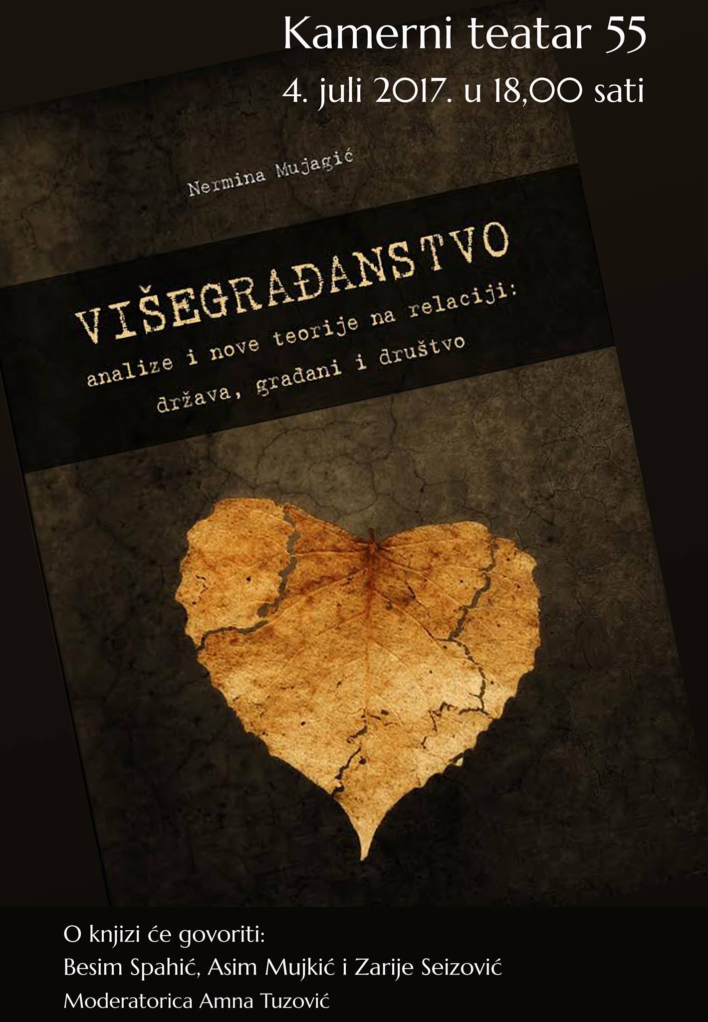 Promocija knjige Nermine Mujagić, ‘Višegrađanstvo’ u Kamernom teatru