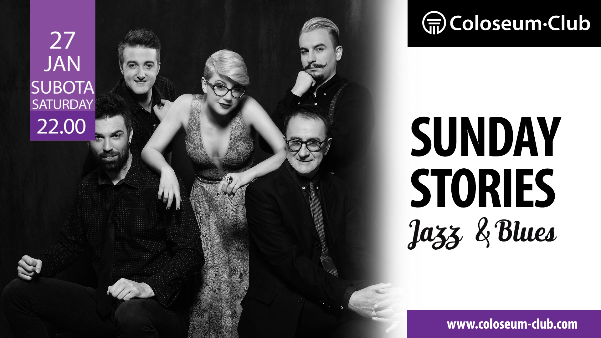 Jazz & blues night u Coloseum Clubu uz Sunday Stories