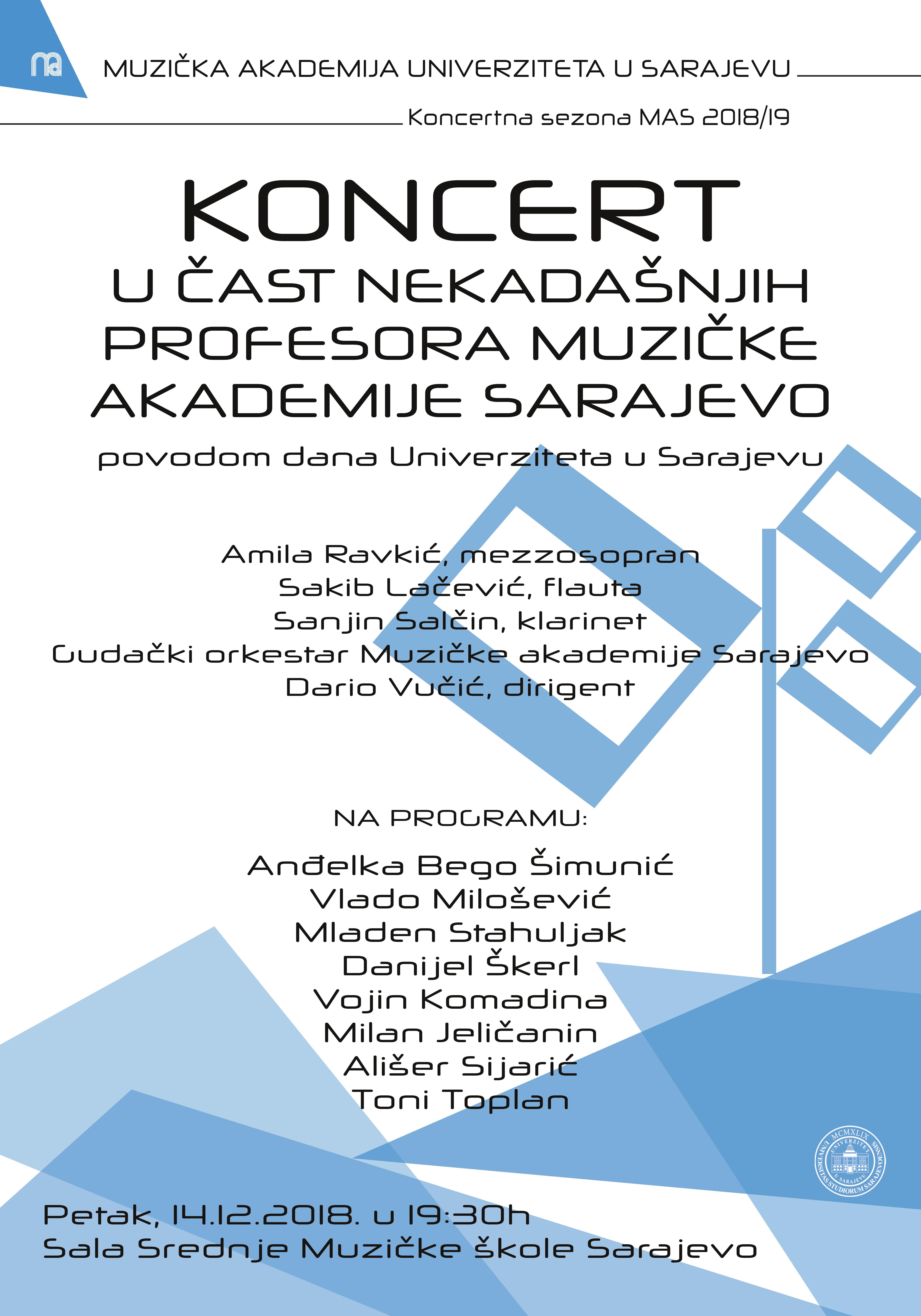 Koncert u čast nekadašnjih profesora