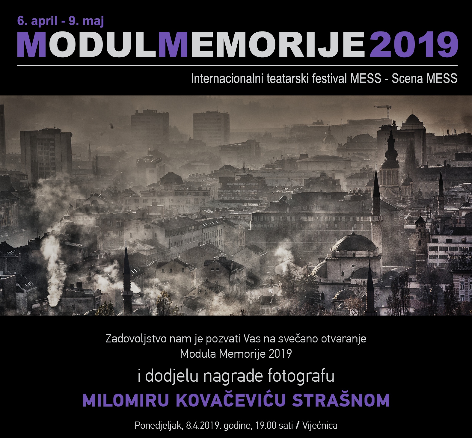Svečano otvaranje Modula Memorije 2019 i dodjela nagrade fotografu Milomiru Kovačeviću Strašnom
