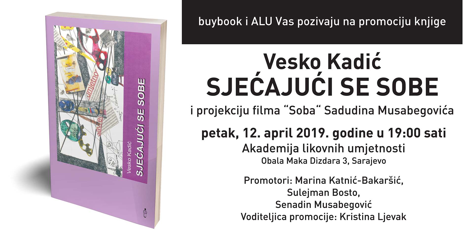 Promocija knjige “Sjećajući se sobe” Veska Kadića