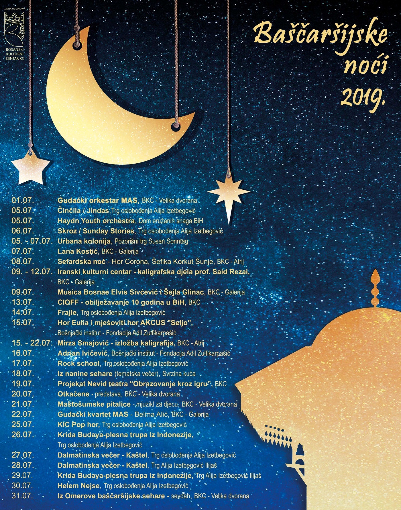 Koncert Gudačkog orkestra Muzičke akademije Univerziteta u Sarajevu svečano otvara 24. Festival „Baščaršijske noći”