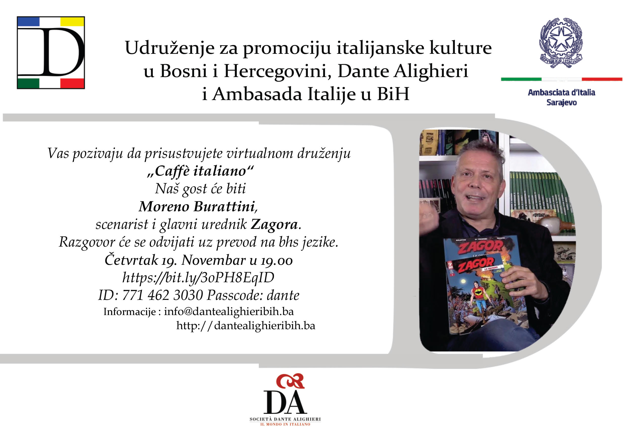 Virtualna italijanska kafa sa Dante Alighierijem