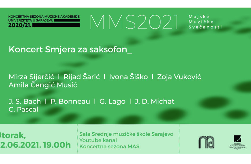 Koncert Smjera za saksofon Muzičke akademije UNSA
