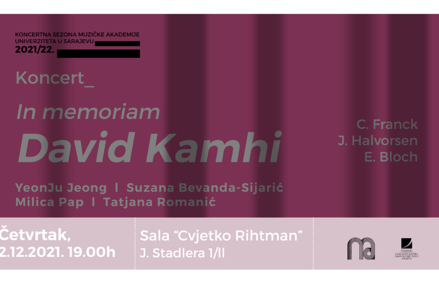 Koncert sjećanja na profesora Davida Kamhija