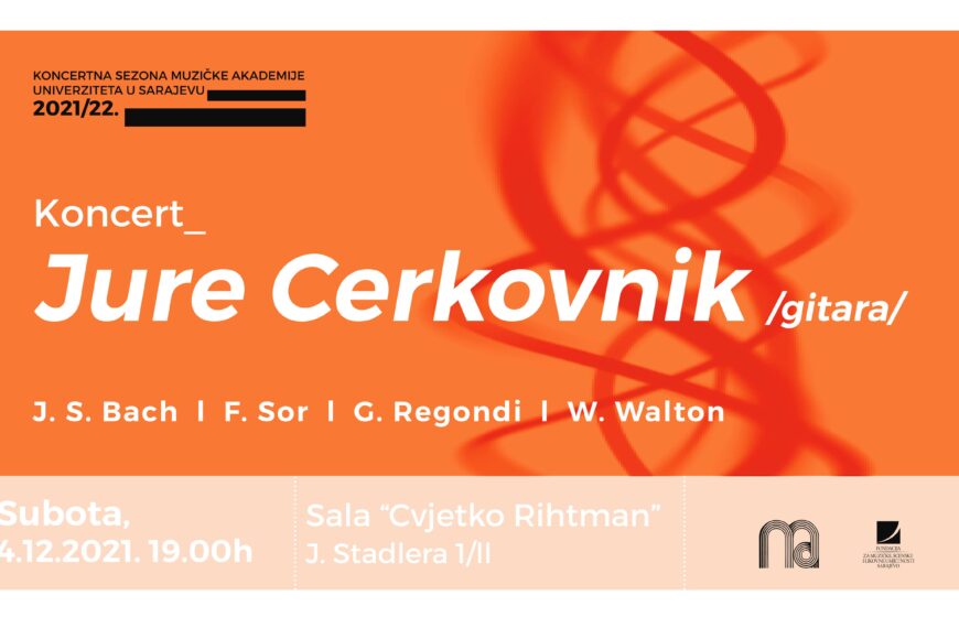 Gitarista Jure Cerkovnik na Muzičkoj akademiji UNSA