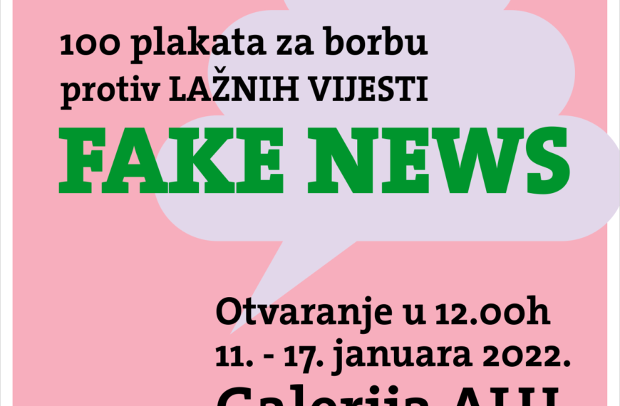 Izložbom plakata protiv lažnih vijesti – FAKE NEWS