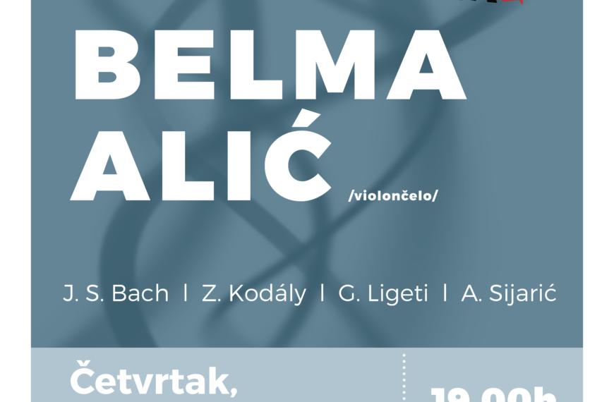 Recital violončelistice Belme Alić u okviru Međunarodnog festivala “Sarajevska zima”