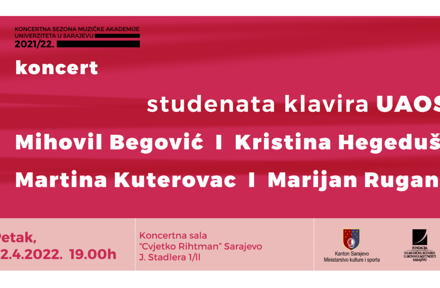 Profesor Konstantin Krasnitski i studenti klavira Akademije za umjetnost i kulturu u Osijeku na Muzičkoj akademiji UNSA