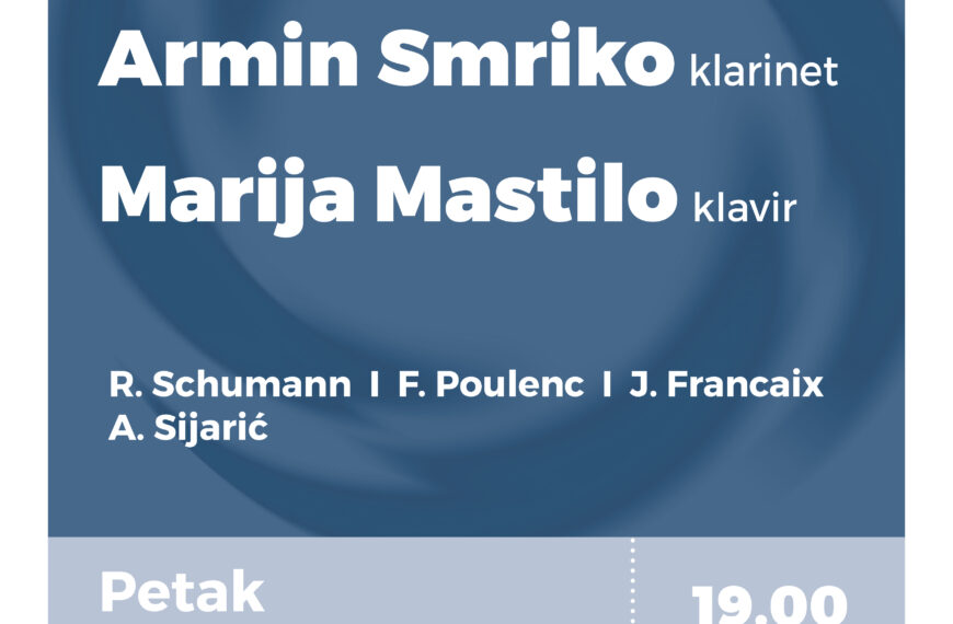 Klarinetista Armin Smriko i pijanistica Marija Mastilo na Muzičkoj akademiji UNSA
