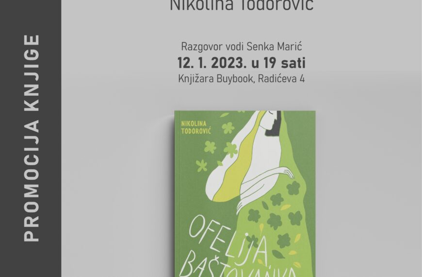 Promocija zbirke poezije “Ofelija, baštovanka” autorice Nikoline Todorović