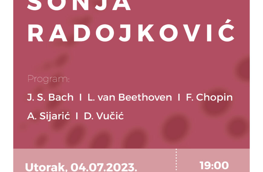 Recital pijanistice Sonje Radojković na Muzičkoj akademiji UNSA