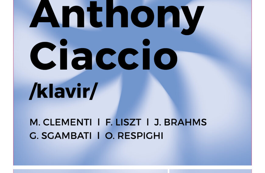 Italijanski pijanista Anthony Ciaccio nastupa u sklopu programa Koncertne sezone MAS