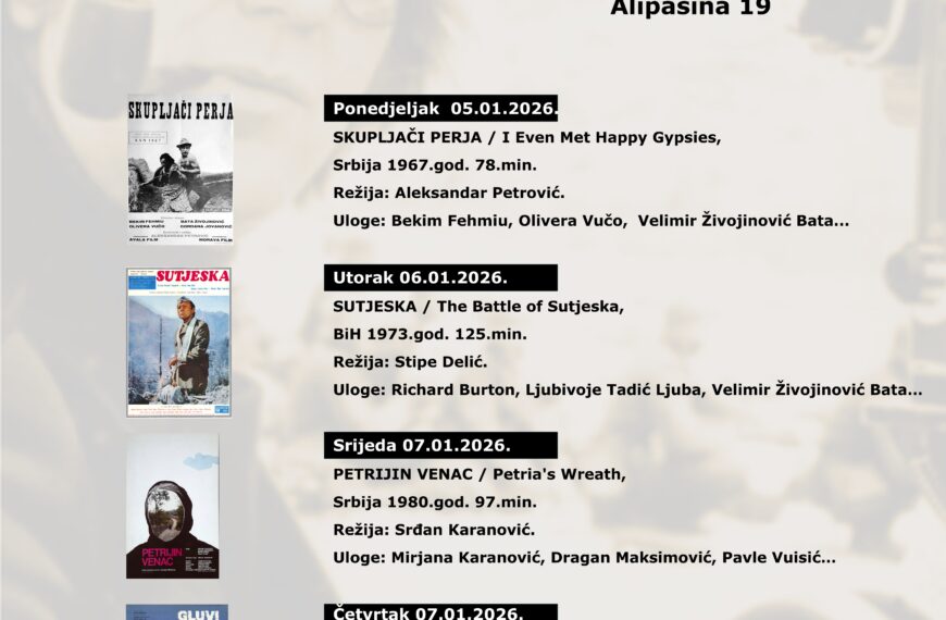 KINOTEKA BiH – Program: ”100 GODINA – TOMISLAV PINTER” ( In Memoriam 1926. – 2008.)