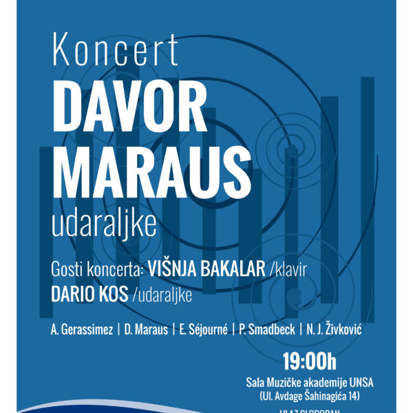 Solistički koncert perkusioniste Davora Marausa u okviru Koncertne sezone MAS